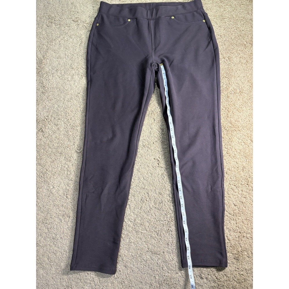Michael Kors Ponte Pull On Jeggings Women Large Brown Stretch Knit Office - Picture 7 of 10